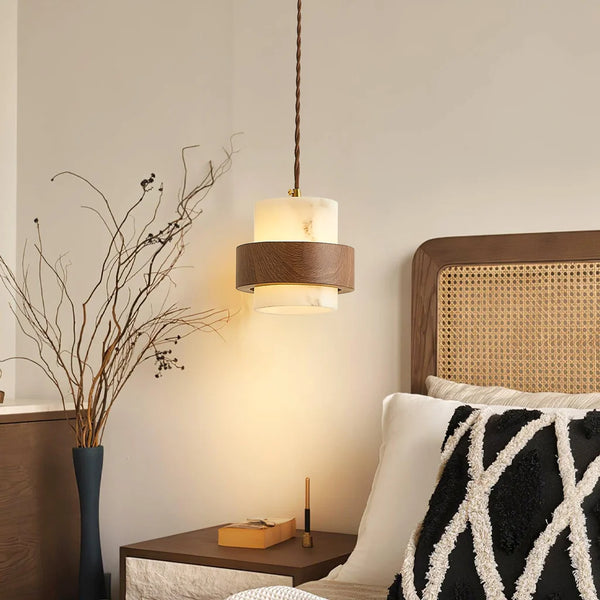 Hestia Vintage Faux Alabaster Pendant Light