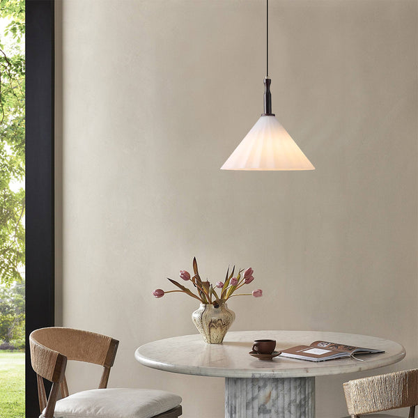 Freydis Scandinavia White Glass Pendant Light