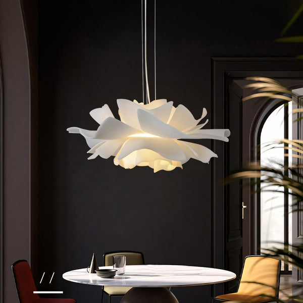 Dravien Nordic White Acrylic Lotus Flower Pendant Light